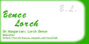 bence lorch business card